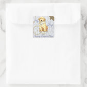 Mijn gele lab op mijn lesplan vierkante sticker (Tas)