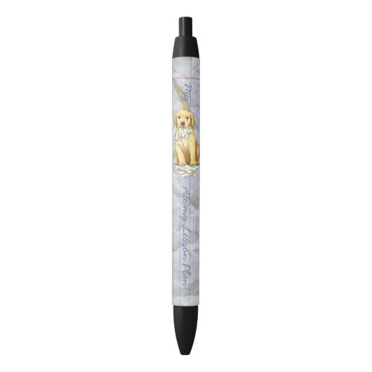 Mijn gele lab op mijn lesplan zwarte inkt pen (Voorkant Verticaal)