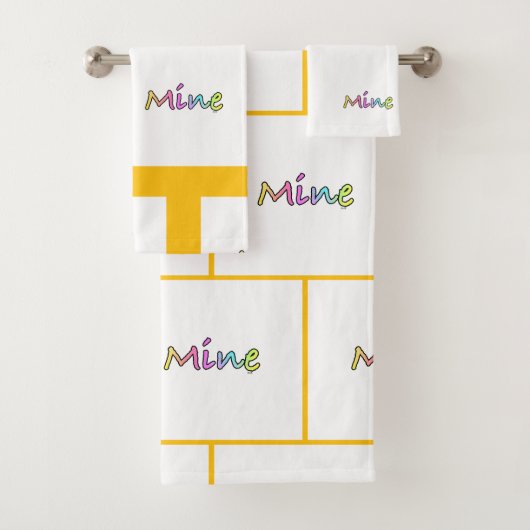 Mijn Gele Raster Bad Handdoek (Insitu)