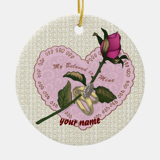Mijn geliefde roos ornament (Voorkant)