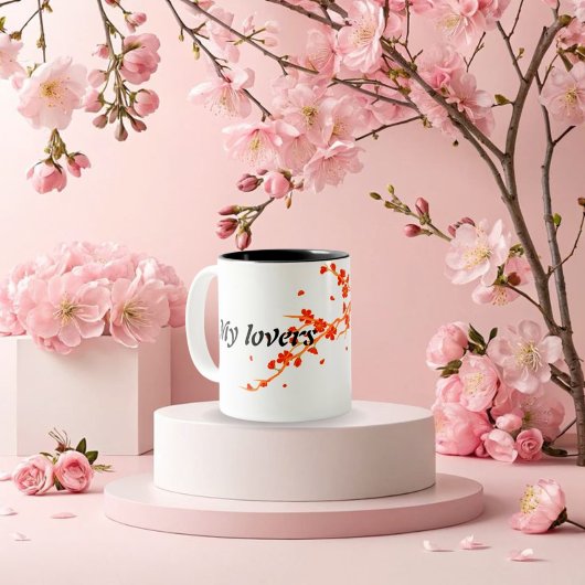 Mijn geliefde tweekleurige koffiemok