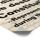 Mijn geloof in de Grondwet is een volledig protest Poster (Hoek)