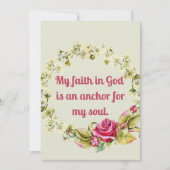 Mijn geloof in God is een anker bevestiging Kaart (Voorkant)