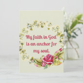 Mijn geloof in God is een anker bevestiging Kaart (Staand voorkant)