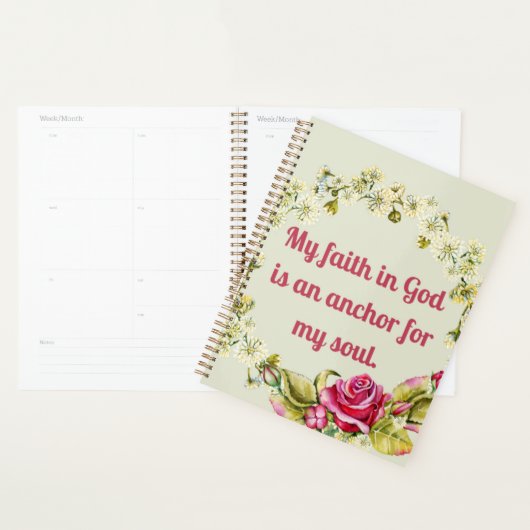 Mijn geloof in God is een anker Christelijke plann Planner (Display)