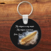 Mijn geloof is eenvoudig, mijn geloof is vriendeli sleutelhanger (Achterkant)