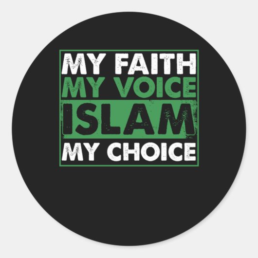 Mijn geloof islam Moslimmoslim Allah Mosque Namaz  Ronde Sticker (Voorkant)