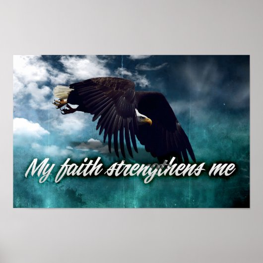 "Mijn geloof sterkt me" Motivatie Affirmatie Poster (Voorkant)