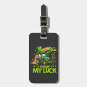 Mijn geluk beproeven Funny graafmachine St. Patric Bagagelabel (Voorkant verticaal)