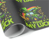 Mijn geluk beproeven Funny graafmachine St. Patric Cadeaupapier (Rol Hoek)