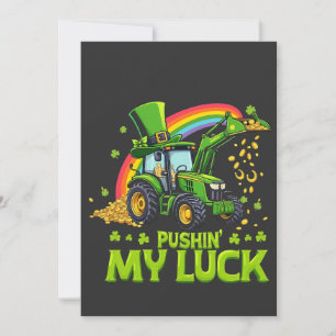 Mijn Geluk Beproeven Grappige Graafmachine St. Pat Kaart