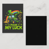 Mijn Geluk Beproeven Grappige Graafmachine St. Pat Notitiekaartje (Voorkant / Achterkant)