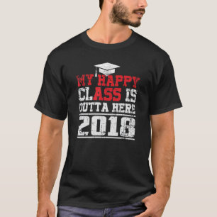Mijn gelukkige klas is hier buiten klasse 2018 gra t-shirt