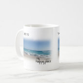 Mijn gelukkige mok op het strand (Voorkant links)