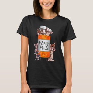 Mijn gelukkige pillen zijn Chihuahuas Funny Dog Lo T-shirt