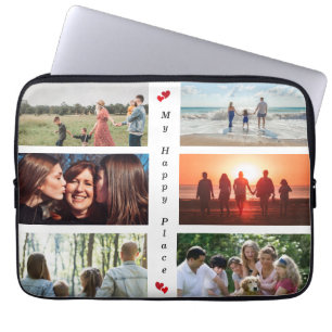 Mijn gelukkige plaats familie foto 6 Afbeelding Laptop Sleeve