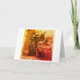 Mijn gelukkige plek: boeken. vogels. De hond Feestdagen Kaart