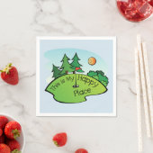 Mijn gelukkige plek met golfservetten servetten (Insitu)