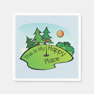 Mijn gelukkige plek met golfservetten servetten