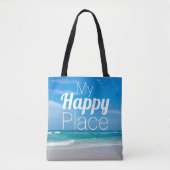 Mijn gelukkige plek mooi strand tote bag (Voorkant)