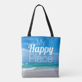 Mijn gelukkige plek mooi strand tote bag (Achterkant)