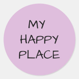 Mijn Gelukkige Plek   Ronde Sticker