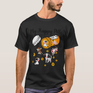 Mijn Geluks Pillen Mooie Koe Dieren Vaarzen T-shirt