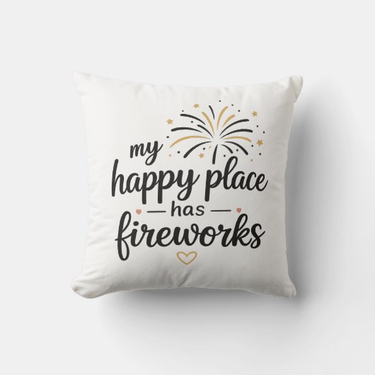 Mijn geluksoord heeft vuurwerk kussen (Voorkant)