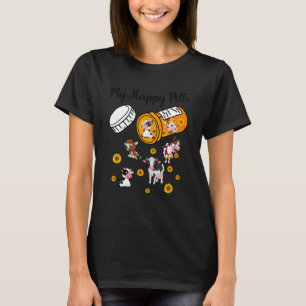 Mijn gelukspillen Cute Koe Dieren Vaarzen T-shirt