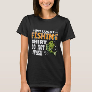 Mijn geluksvishemd niet wassen Funny Fish Angl T-shirt