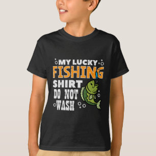 Mijn geluksvishemd niet wassen Funny Fish Angl T-shirt