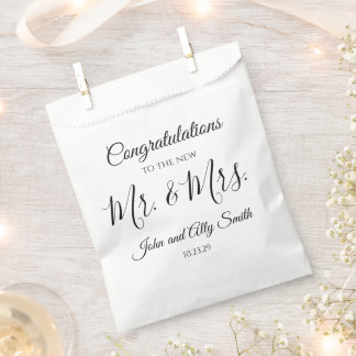 Mijn gelukwensen aan de nieuwe heer en mevrouw Fav Bedankzakje