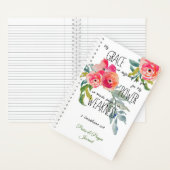 Mijn genaand roze floral Piedere & gebed journal Notitieboek (Binnen)