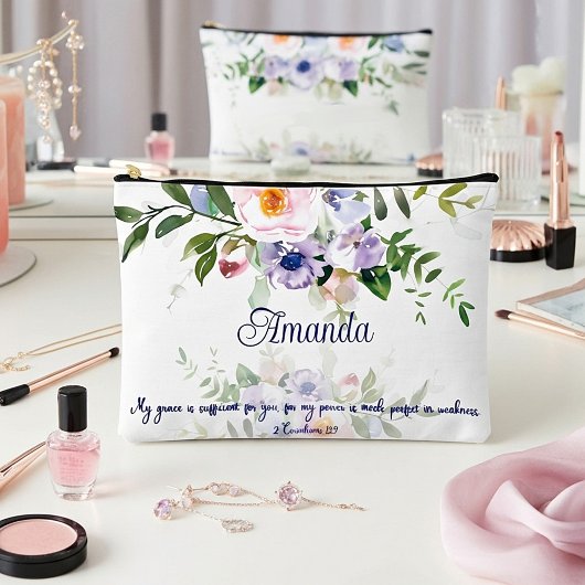 Mijn genade is voldoende, bloemen gepersonaliseerd etui