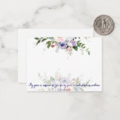 Mijn genade is voldoende, pastel waterverf floral notitiekaartje (Voorkant / Achterkant in situ)