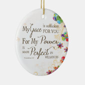 Mijn genade is voldoende voor jou keramisch ornament (Rechts)