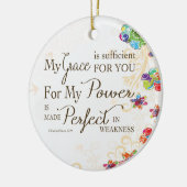 Mijn genade is voldoende voor jou keramisch ornament (Links)