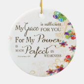 Mijn genade is voldoende voor jou keramisch ornament (Achterkant)