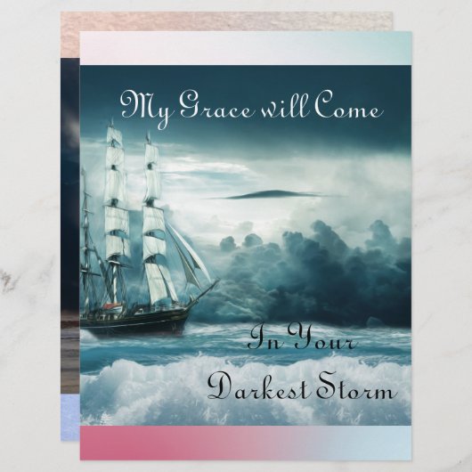 Mijn genade zal komen/mijn vrede zal Briefpapier k (Voorkant / Achterkant)