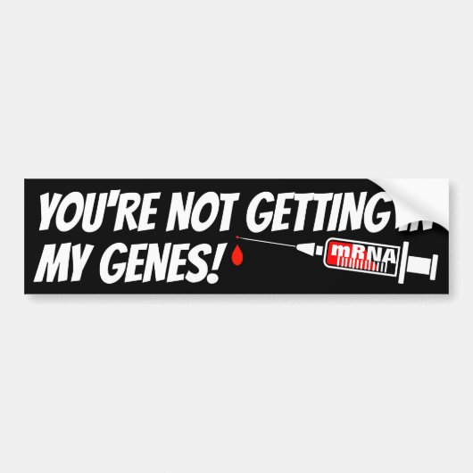 Mijn genen (zwart) bumpersticker (Voorkant)