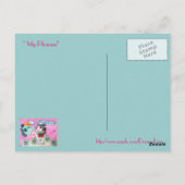 Mijn genoegen - Vintage Briefkaart (Achterkant)