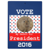 Mijn Gerbil voor President Klembord (Achterkant)