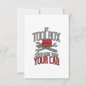 Mijn gereedschapskist kost meer dan je automatisch kaart (Voorkant)