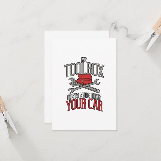 Mijn gereedschapskist kost meer dan je automatisch kaart (Voorkant / Achterkant in situ)