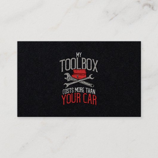 Mijn gereedschapskist kost meer dan je automatisch visitekaartje (Voorkant)