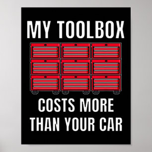 Mijn gereedschapskist kost meer dan jouw auto Leuk Poster