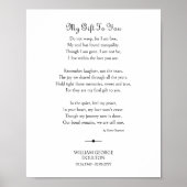 Mijn geschenk aan u begrafenisgedicht Memorial Pos Poster (Voorkant)