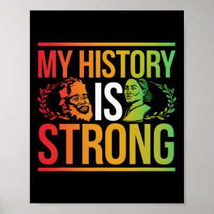 Mijn geschiedenis is sterke zwarte maand Afro-Amer Poster
