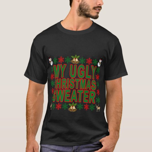 MIJN GESCHRISTMAS SWEATER T SHIRT.png T-shirt (Voorkant)