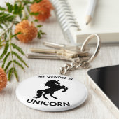 Mijn geslacht is eenhoorn sleutelhanger (Zijkant)